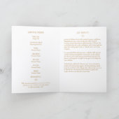 Honig-Braun Text Weißer Hintergrund Bifold-Program Einladung (Innenseite)