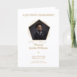 Honig-Braun Text Weißer Hintergrund Bifold-Program Einladung