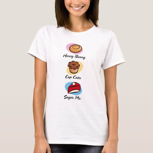 Honig-Brötchen-Schalen-Kuchen-Zuckertorte T-Shirt (Vorderseite)
