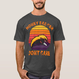 Honig-Dachs 70er Retro-Sonnenuntergang Vintage-Ges T-Shirt