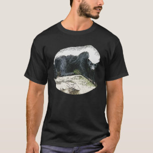Honig-Dachs auf einem hölzernen Stumpf-T - Shirt