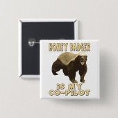 Honig-Dachs ist mein Kopilot Button (Vorne & Hinten)