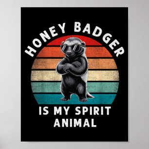 Honig-Dachs Ist Mein Srit-Tier Lustig Vintage-Wild Poster
