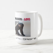 Honig-Dachs-Liebe-Babys mit Gehirnen (Bild) Kaffeetasse (VorderseiteRechts)