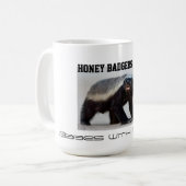 Honig-Dachs-Liebe-Babys mit Gehirnen (Bild) Kaffeetasse (Vorderseite Links)