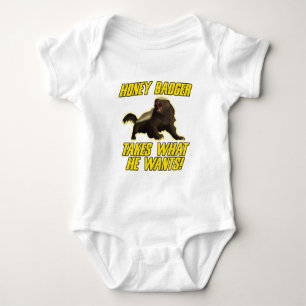 Honig-Dachs nimmt, was er will Baby Strampler