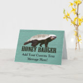 Honig-Dachs-Profil-Ansicht Karte (Gelbe Blume)