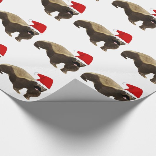 Honig-Dachs-WeihnachtsPackpapier Geschenkpapier (Ecke)