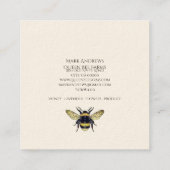 Honig der Königin Bee Crown Apiary Quadratische Visitenkarte (Rückseite)