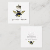 Honig der Königin Bee Crown Apiary Quadratische Visitenkarte (Vorne/Hinten)