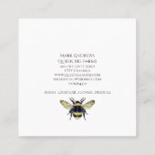 Honig der Königin Bee Crown Apiary Quadratische Visitenkarte (Rückseite)