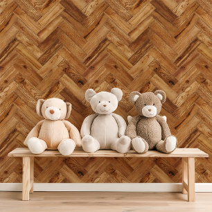 Honig-Eiche-Herringbone Tapete