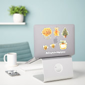 Honig für eine Biene Aufkleber (Laptop auf Schreibtisch)