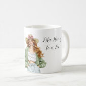 Honig für eine Biene Rothaar Hut Grüner Pullover Kaffeetasse (VorderseiteRechts)