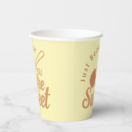 Honig Gastgeschenk mit rustikalem Charm Pappbecher (Rechts)