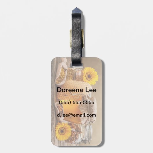 Honig Gepäckanhänger (Rückseite vertikal)