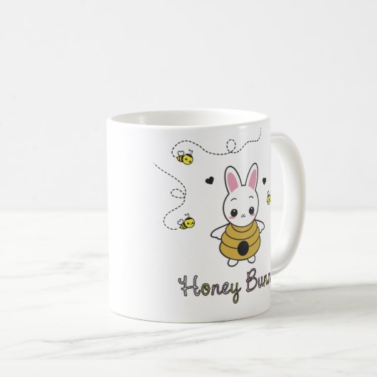 Honig-Häschen Kaffeetasse (VorderseiteRechts)