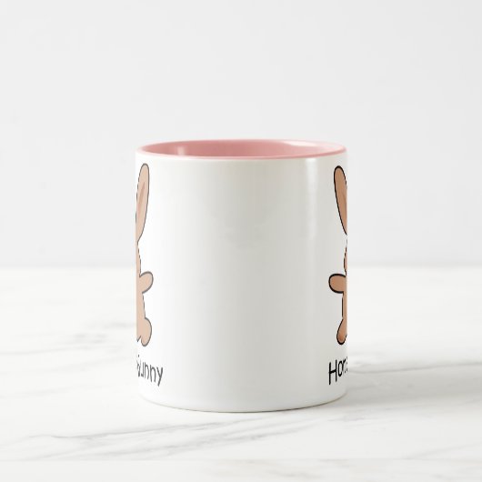 Honig-Häschen-Tasse Zweifarbige Tasse (Mittel)