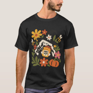 Honig Hexe schwarze Katze Halloween Bienen T-Shirt