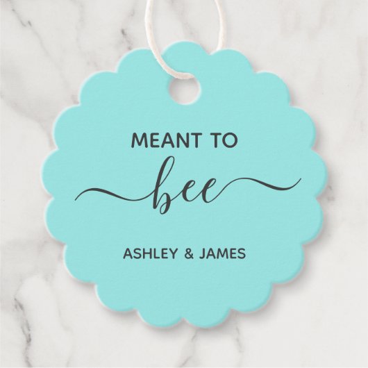 Honig-Hochzeit oder Dusch-Geschenk-Tag Geschenkanhänger (Vorderseite)