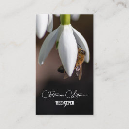 Honig Honigbiene Honig Biene Weiße Blume Visitenkarte