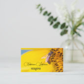 Honig Honigbiene, Honig, gelbe Blume Visitenkarte (Stehend Vorderseite)