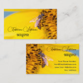 Honig Honigbiene, Honig, gelbe Blume Visitenkarte (Vorne/Hinten)