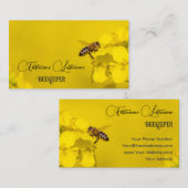 Honig Honigbiene, Honig, gelbe Blume Visitenkarte (Vorne/Hinten)