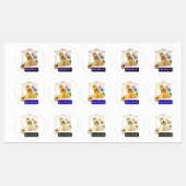 Honig, Hübsche Biene Etiketten (Blatt)