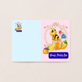 Honig, Hübsche Biene Folienkarte (Innenseite)