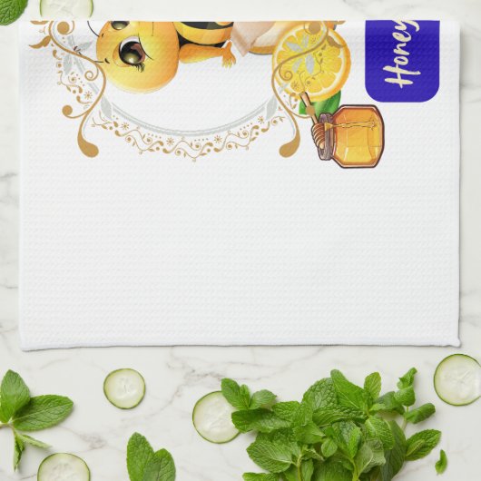 Honig, Hübsche Biene Geschirrtuch (Gefaltet)