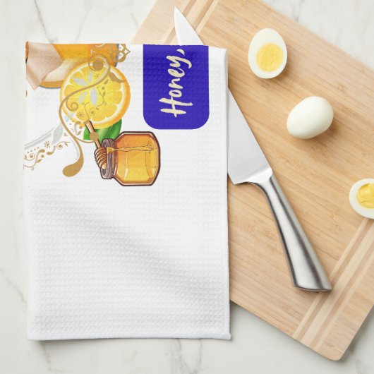 Honig, Hübsche Biene Geschirrtuch (Viertel Falte)