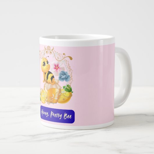 Honig, Hübsche Biene Jumbo-Tasse (Vorderseite Rechts)