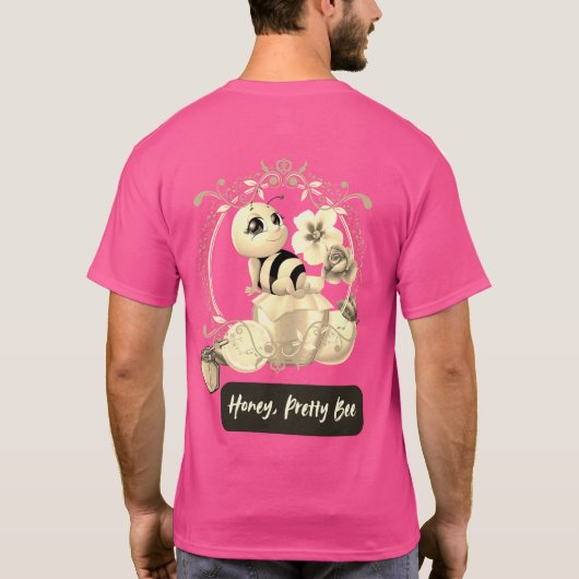Honig, Hübsche Biene T-Shirt (Rückseite)