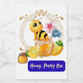 Honig, Hübsche Biene Weinetikett (Einzelnes Label)