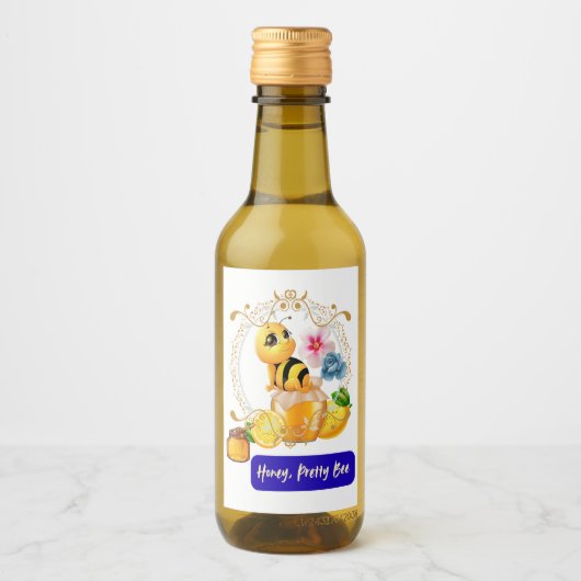 Honig, Hübsche Biene Weinetikett (Vorderseite)