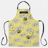 Honig/Hummel und Daisy-Muster Gelb Schürze (Vorderseite)