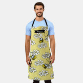 Honig/Hummel und Daisy-Muster Gelb Schürze (Getragen)
