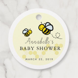 Honig / Hummelbienen & Daisy Baby Dusche Vielen Da Geschenkanhänger