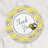 Honig / Hummelbienen & Daisy Geburtstag Danke Geschenkanhänger (Rückseite)