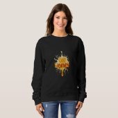Honig-inspirierte Typografie Sweatshirt (Vorne ganz)