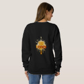 Honig-inspirierte Typografie Sweatshirt (Schwarz voll)