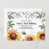 Honig ist Geburtstagsparty Einladung (Vorne/Hinten)