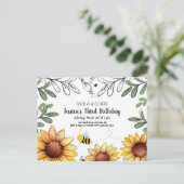 Honig ist Geburtstagsparty Einladung (Stehend Vorderseite)