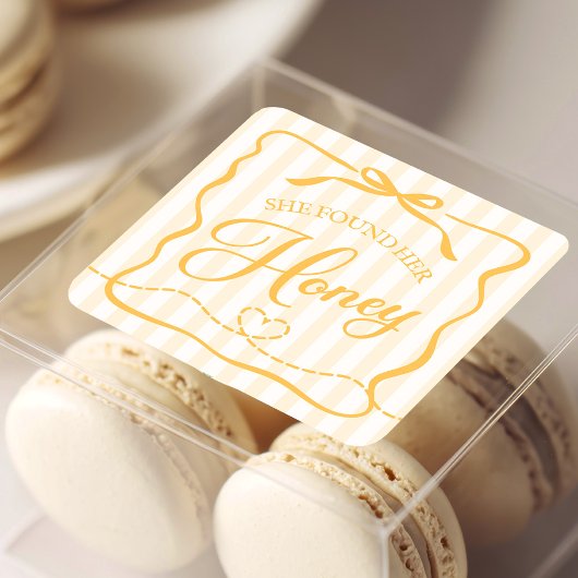 Honig-Junggesellinnen-Abschied  Quadratischer Aufkleber