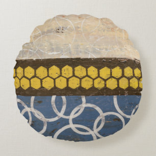 Honig-Kamm abstraktes I Rundes Kissen