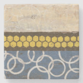 Honig-Kamm abstraktes I Steinuntersetzer (Vorderseite)