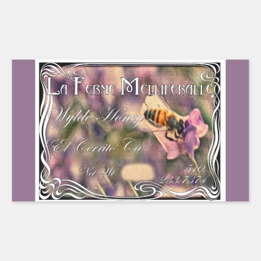 Honig - Logo-Aufkleber Rechteckiger Aufkleber (Vorderseite)