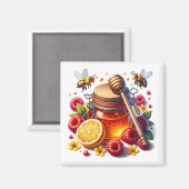 Honig Magnet   (Vorderseite/Rückseite)