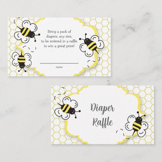 Honig oder Hummelverlosung oder Karteneinsatz Begleitkarte (Vorne/Hinten)